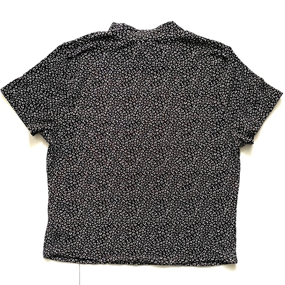 GAZE Black and white printed mock neck shirt - Picture 2 of 3